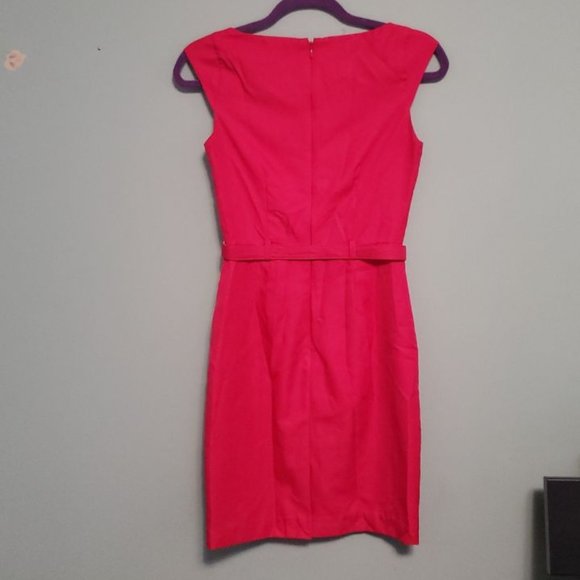 Banana Republic Hot Pink Dress with Belt Size 00 Petite - Picture 3 of 3